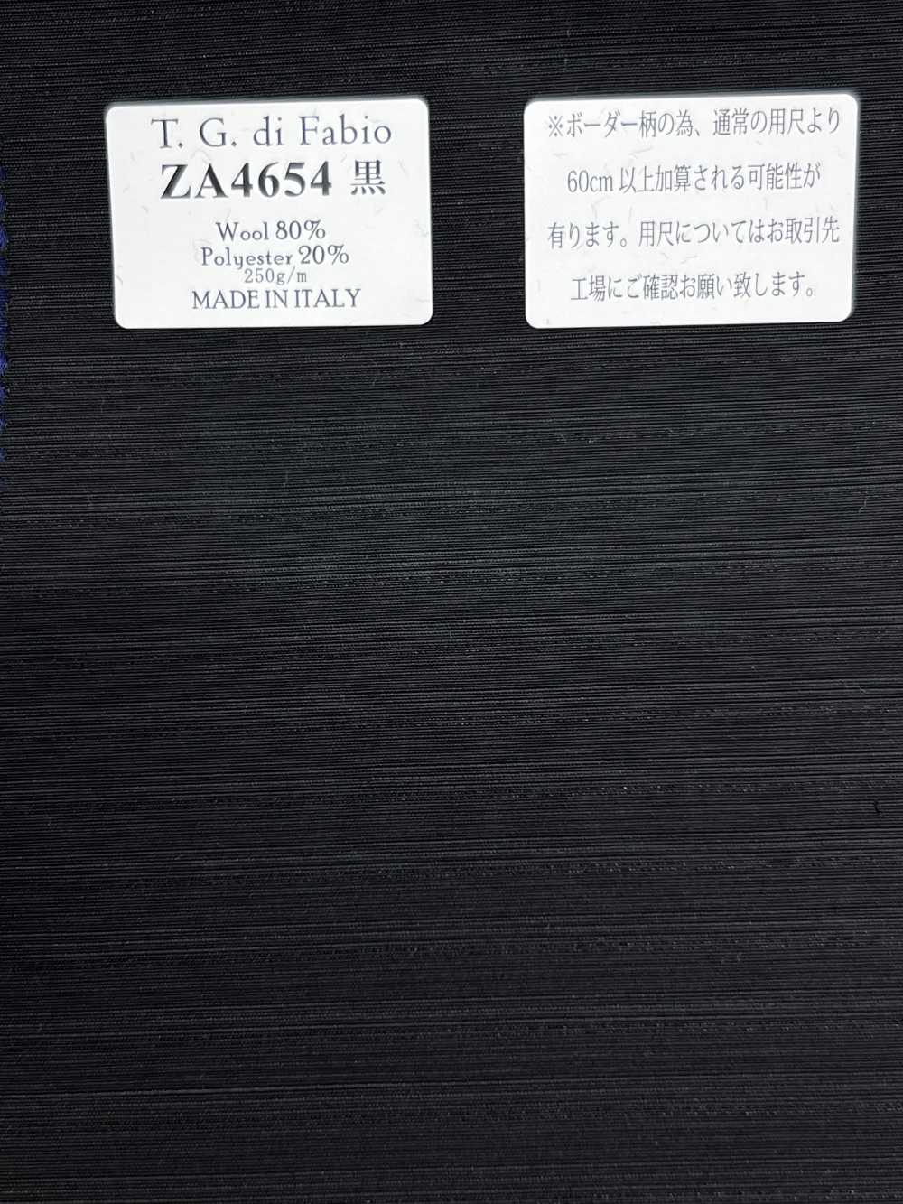 ZA4654 T.G.di Fabio 黑色橫條紋[布料] 細井商事株式會社