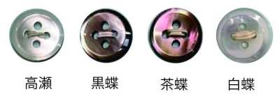 238 四孔有邊貝殼鈕扣
