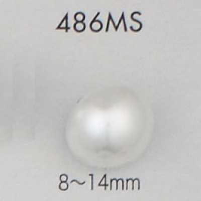486MS 珍珠光澤 尿素材質 銀色有柄鈕扣