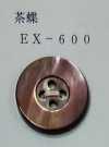 EX600 茶蝶貝 正面四孔 貝殼鈕扣