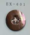 EX601 四孔有邊茶蝶貝鈕扣