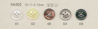 FM302 DAIYA BUTTONS 仿貝殼聚酯纖維鈕扣