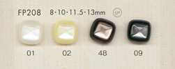 FP208 DAIYA BUTTONS 仿貝殼聚酯纖維鈕扣（方形）