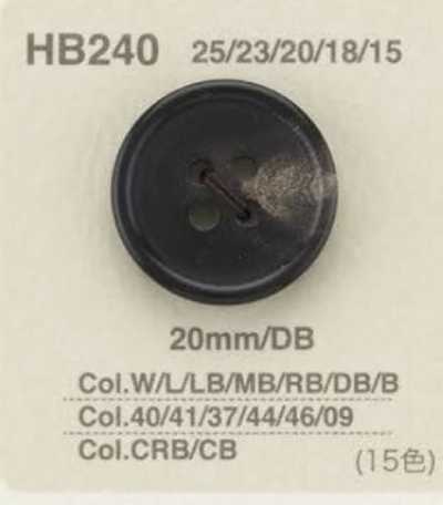 HB240 水牛角鈕扣製 表面四孔鈕扣