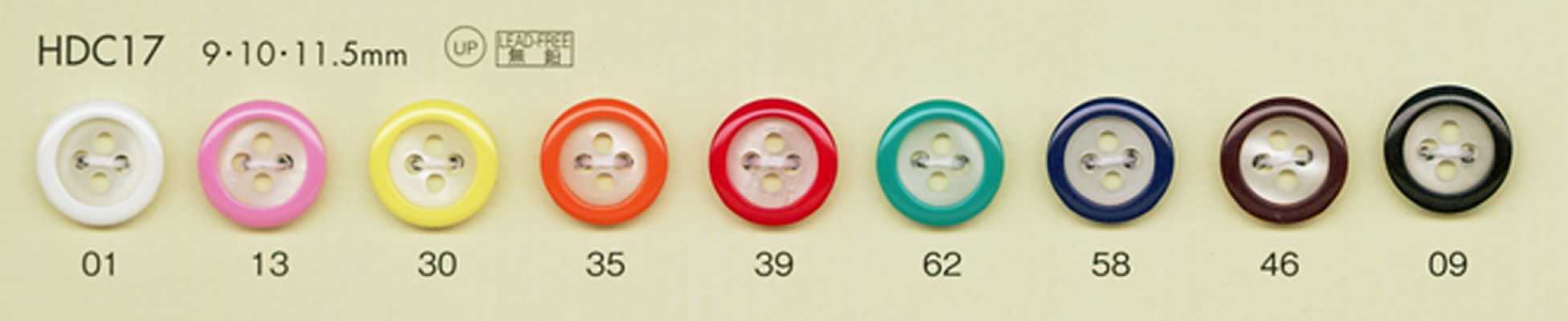HDC17 DAIYA BUTTONS 耐衝擊HYPER DURABLE""系列 仿貝殼聚酯纖維鈕扣""