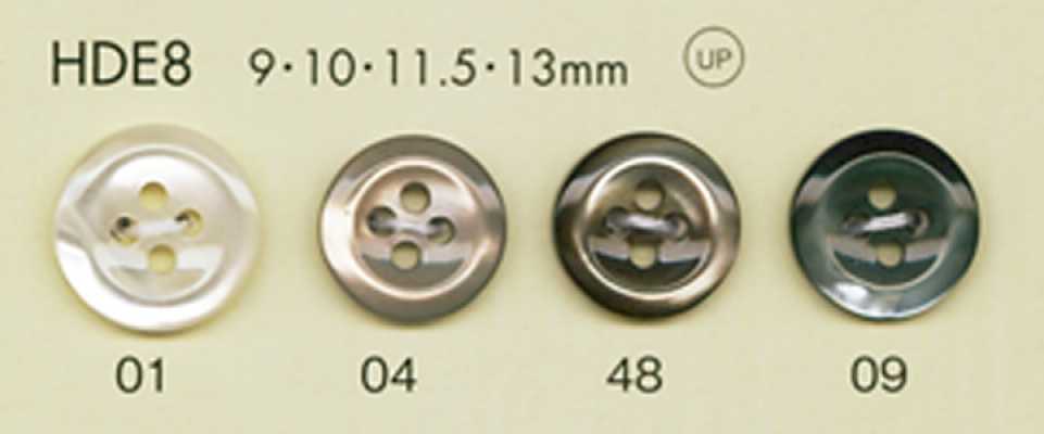 HDE8 DAIYA BUTTONS 耐衝擊 HYPER DURABLE""系列 仿貝殼聚酯纖維鈕扣""