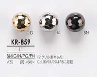 KR859 透明金屬鑽石切割鈕扣 愛麗絲鈕扣 更多照片