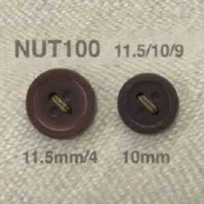 NUT100 象牙果製四孔鈕扣