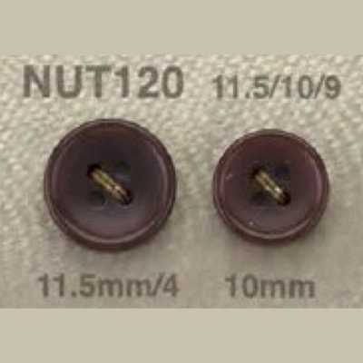 NUT120 象牙果製 表面四孔鈕扣