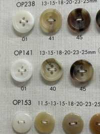 OP141 水牛風格 4 孔聚酯纖維紐扣[鈕扣] 大阪鈕扣（DAIYA BUTTON） 更多照片