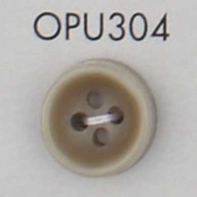 OPU304 用於襯衫・女襯衫的復古可愛四眼聚酯纖維鈕扣