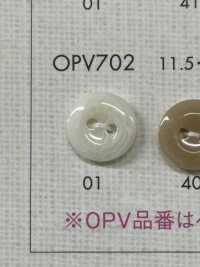 OPV702 簡單優雅的 2 孔聚酯纖維紐扣，適用於襯衫和襯衫[鈕扣] 大阪鈕扣（DAIYA BUTTON） 更多照片