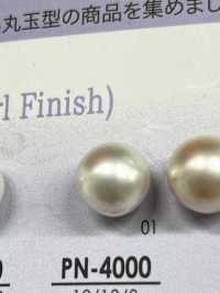 PN4000 珍珠狀紐扣隧道孔（無鉛珍珠）[鈕扣] 愛麗絲鈕扣 更多照片