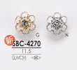 SBC4270 花朵圖形元素金屬鈕扣