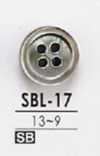 SBL17 黑蝶貝製 表孔四孔鈕扣 無色