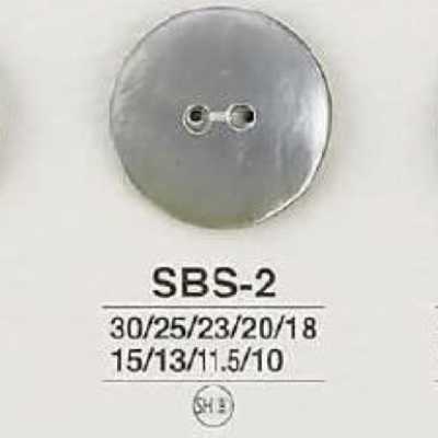 SBS2 黑蝶貝製 正面雙孔鈕扣