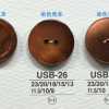 USB26 天然材料 染色 黑蝶貝製 表面2孔 有光澤鈕扣