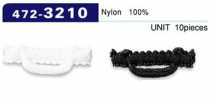 472-3210 扣眼 Woolly Nylon type 水平 26mm (10 件)