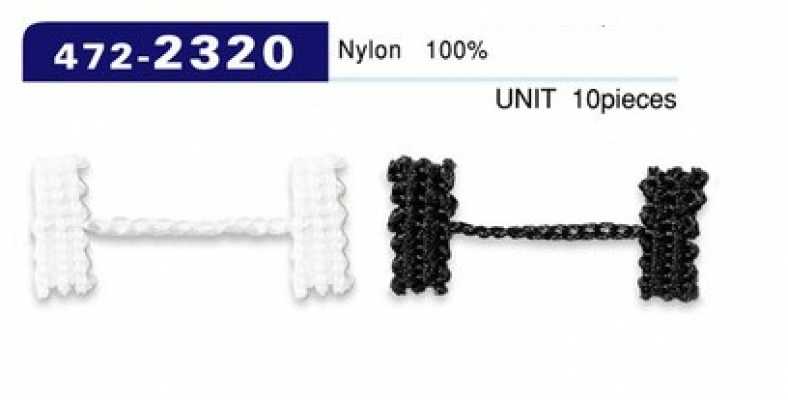 472-2320 扣袢 裡料固定 鏈繩型 總長33mm（10入）