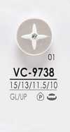VC9738 染色用針卷水晶石紐扣