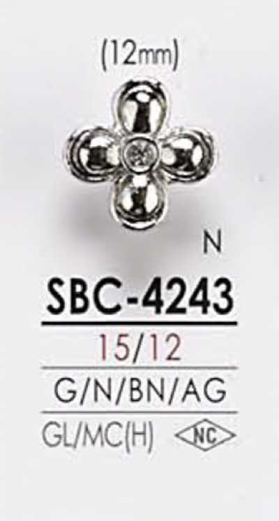 SBC4243 花形圖案金屬鈕扣