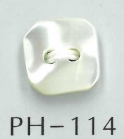 PH114 2孔方形貝殼鈕扣