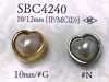 SBC4240 心形金屬鈕扣