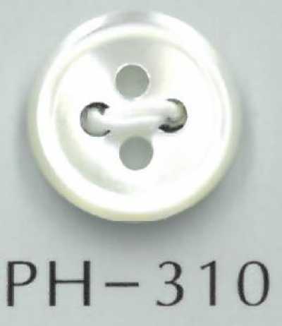 PH310 四孔帶邊貝殼鈕扣