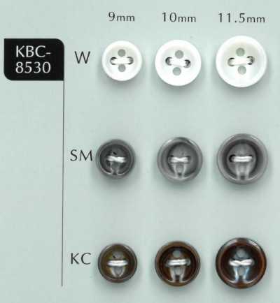 KBC-8530 4孔3MM厚凹面貝殼鈕扣
