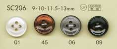 SC206 DAIYA BUTTONS 耐衝擊HYPER DURABLE""系列 仿貝殼聚酯纖維鈕扣""
