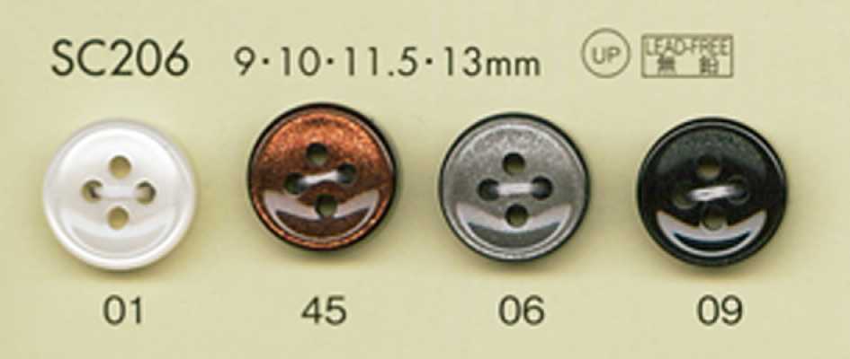 SC206 DAIYA BUTTONS 耐衝擊HYPER DURABLE""系列 仿貝殼聚酯纖維鈕扣""