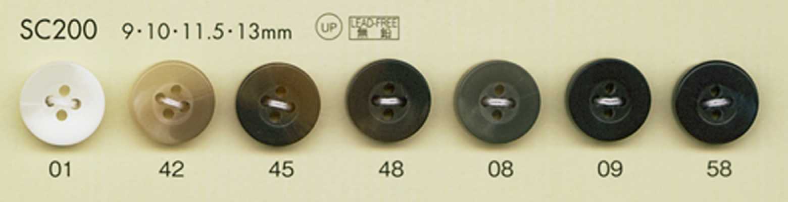 SC200 DAIYA BUTTONS 耐衝擊HYPER DURABLE""系列 水牛紋聚酯纖維鈕扣""