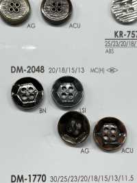 DM2048 用於夾克和西裝的 4 孔金屬鈕扣 愛麗絲鈕扣 更多照片