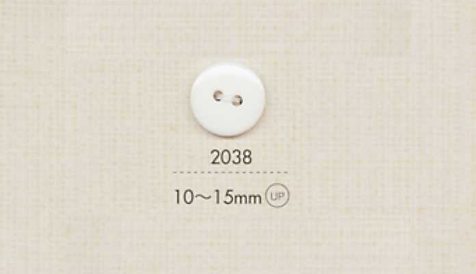 2038 DAIYA BUTTONS 兩孔平型聚酯纖維紐扣