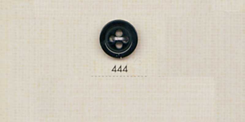 444 DAIYA BUTTONS 四孔水牛紋聚酯纖維鈕扣（黑）