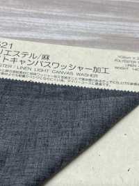 BD5521 聚酯纖維/麻混紡輕質帆布面料帶水洗處理 Cosmo Textile 日本 更多照片