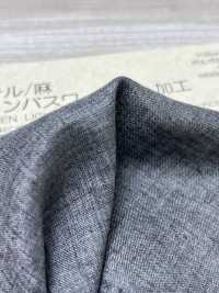 BD5521 聚酯纖維/麻混紡輕質帆布面料帶水洗處理 Cosmo Textile 日本 更多照片