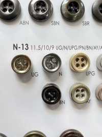 N-13 金屬4孔金屬鈕扣 愛麗絲鈕扣 更多照片