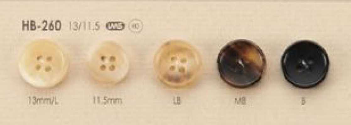 HB-260 天然材質 小號 水牛角 四孔 鈕扣