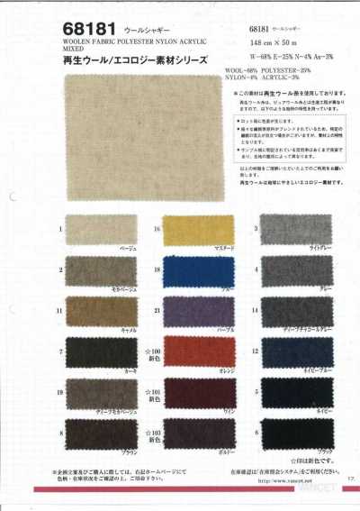 68181 羊毛起絨布【使用再生羊毛線】