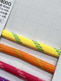 QR-400G 聚酯纖維4片式花紋繩子4MM[緞帶、帶、繩子] Cordon 更多照片