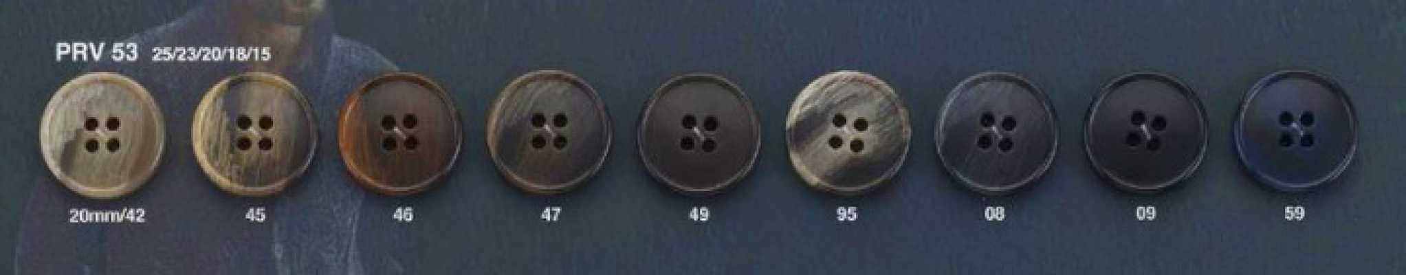 PRV53 可持續 牛角調 4孔鈕扣