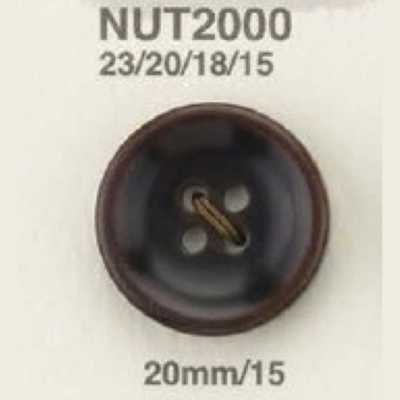 NUT2000 象牙果製表面四孔鈕扣