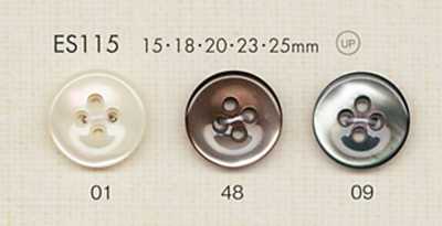 ES115 DAIYA BUTTONS 碟形四孔仿貝殼聚酯纖維鈕扣