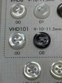 VHD101 DAIYA BUTTONS 防震超耐用""系列 4有邊仿貝殼聚酯纖維扣，帶邊框"[鈕扣] 大阪鈕扣（DAIYA BUTTON） 更多照片