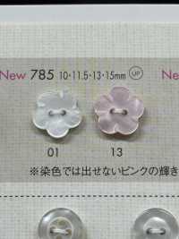 785 DAIYA BUTTONS 花形二孔聚酯纖維紐扣[鈕扣] 大阪鈕扣（DAIYA BUTTON） 更多照片