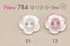 784 DAIYA BUTTONS 花型 兩孔 聚酯纖維鈕扣