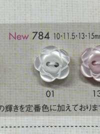 828A DAIYA BUTTONS 花朵紐扣兩孔聚酯纖維[鈕扣] 大阪鈕扣（DAIYA BUTTON） 更多照片