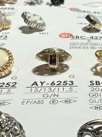 AY-6253 環氧樹脂/ABS樹脂矩形環腳/光面鈕扣 愛麗絲鈕扣 更多照片