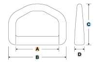 LD-E YKK D型環LD-E 15mm~50mm[扣和鉤子] 更多照片